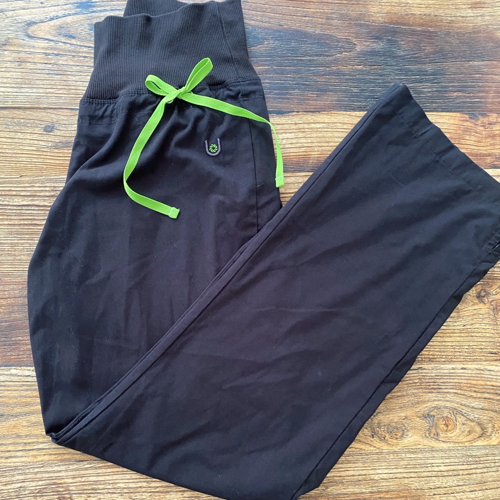 Black Urbane Sport Scrub Pants Small